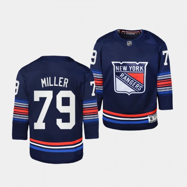 New York Rangers #79 K'Andre Miller 2023-24 Alternate Premier Third Navy Youth Jersey