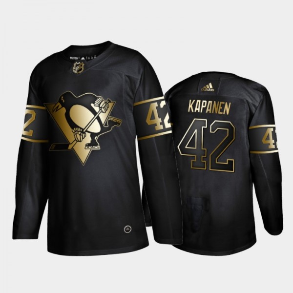 Pittsburgh Penguins Kasperi Kapanen #42 Authentic NHL Golden Edition Black Jersey
