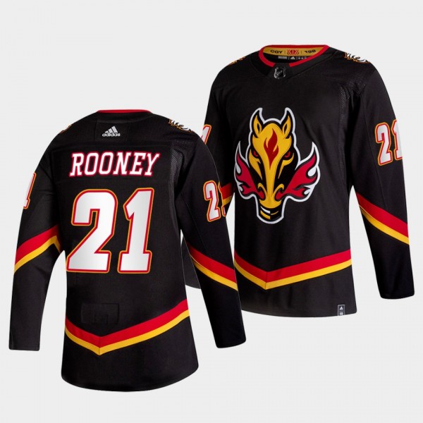 Calgary Flames Kevin Rooney Reverse Retro #21 Blac...