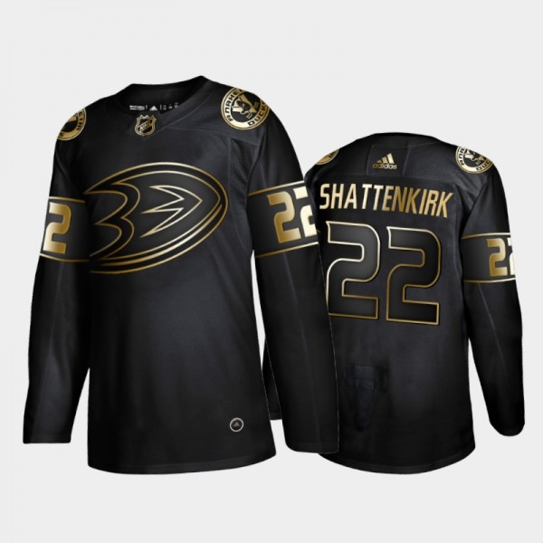 Anaheim Ducks Kevin Shattenkirk #22 Authentic Player Golden Edition Black Jersey