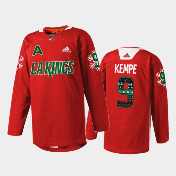 Adrian Kempe #9 Los Angeles Kings Holiday Sweater ...