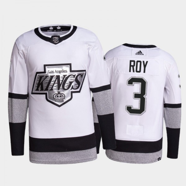 Matt Roy Los Angeles Kings Primegreen Authentic Pro Jersey 2021-22 White #3 Alternate Uniform
