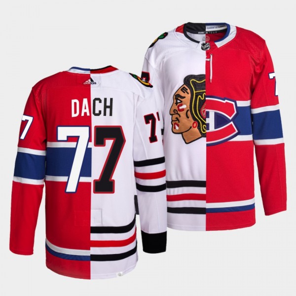 Kirby Dach Blackhawks x Canadiens Split Edition Wh...