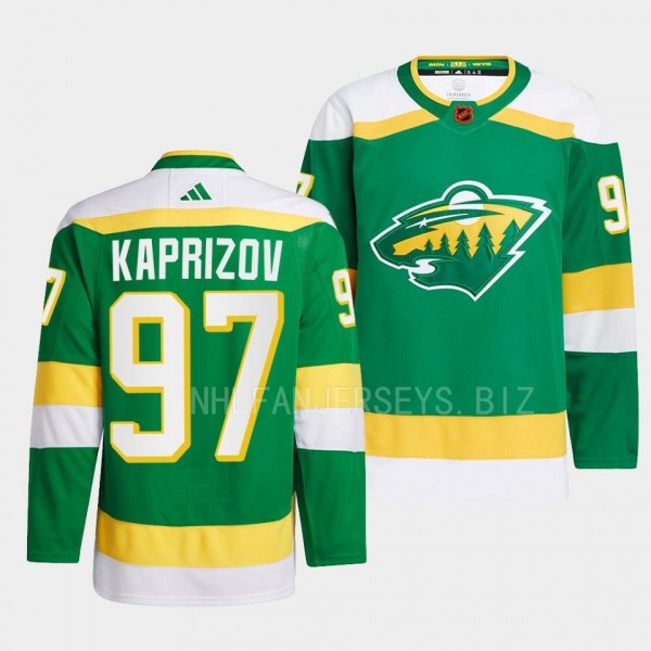 Reverse Retro 2.0 Kirill Kaprizov Minnesota Wild Authentic Pro #97 Green Jersey 2022