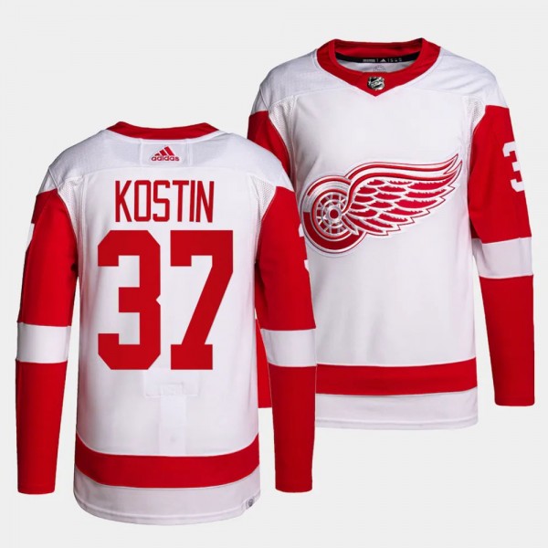 Detroit Red Wings Authentic Pro Klim Kostin #37 Wh...
