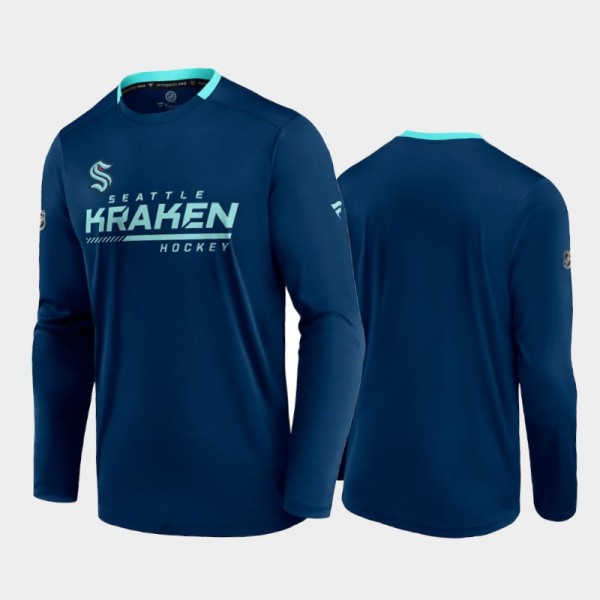 Seattle Kraken 2021-22 Authentic Pro Men T-Shirt B...