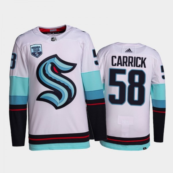 Seattle Kraken Connor Carrick #58 Away 2021-22 Authentic Jersey White