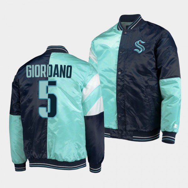 Seattle Kraken Mark Giordano Color Block Jacket Bl...
