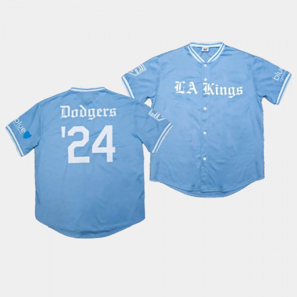Los Angeles Kings 2023 Dodgers Night Blue Jersey #...