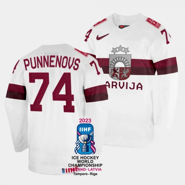 Latvia #74 Ivars Punnenovs 2023 IIHF World Champio...