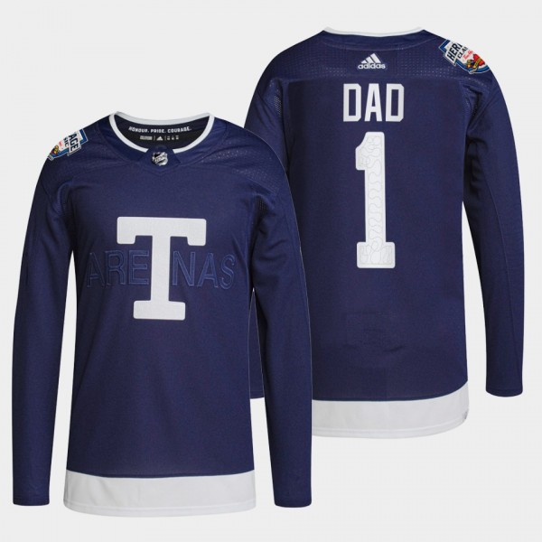 Top Dad Toronto Maple Leafs Navy Jersey 2022 Fathe...