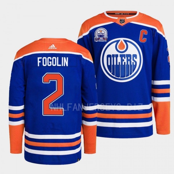 Hall of Fame patch Edmonton Oilers Lee Fogolin #2 ...