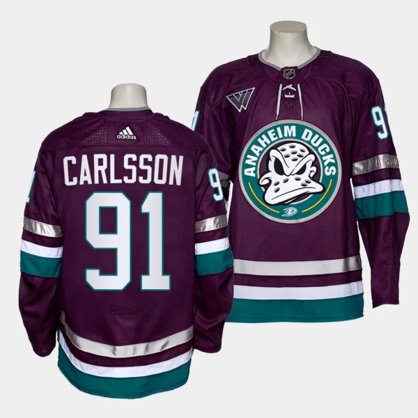Leo Carlsson #91 Anaheim Ducks Alternate Navy Jers...