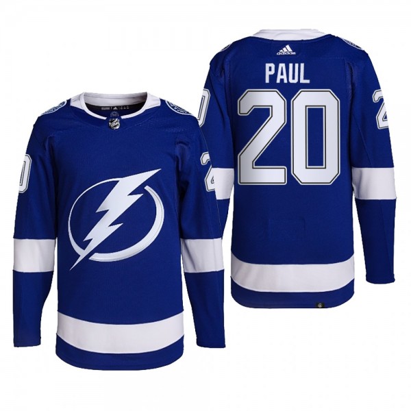 Tampa Bay Lightning 2022 Home Jersey Nick Paul Blu...