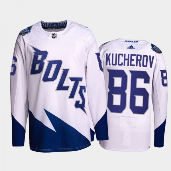 Nikita Kucherov Lightning 2022 Stadium Series Jersey #86 Primegreen Authentic White Uniform