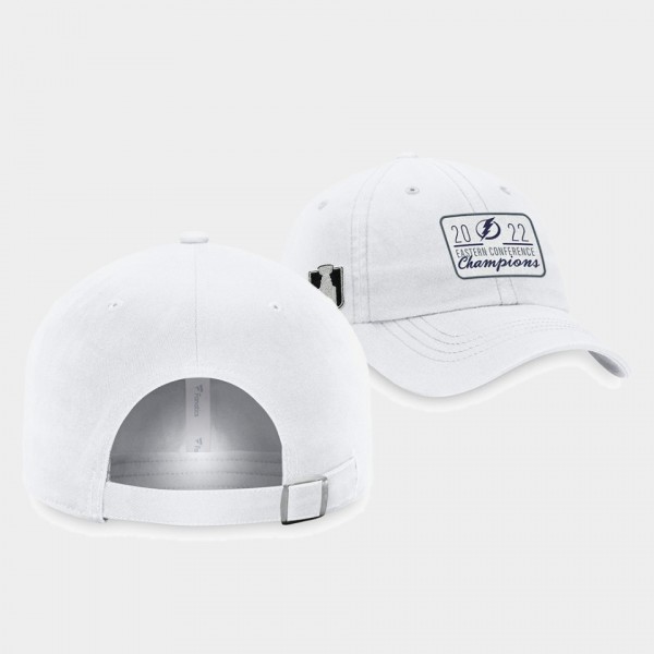 Tampa Bay Lightning 2022 Eastern Conference Champs Women White Unstructured Adjustable Hat