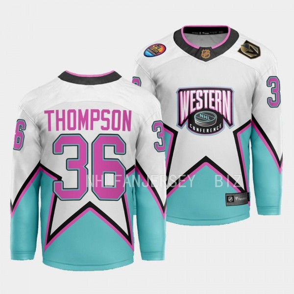 2023 NHL All-Star Logan Thompson Jersey Vegas Golden Knights White #36 Western Conference Men'