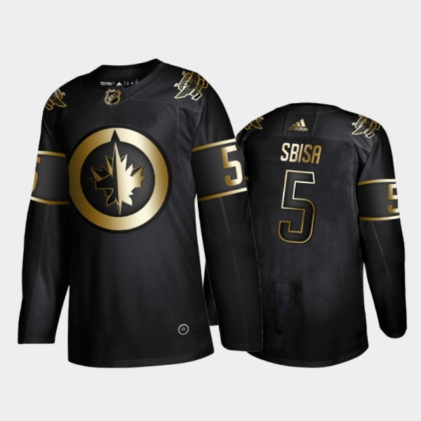 Winnipeg Jets Luca Sbisa #5 Authentic Golden Edition Black Jersey
