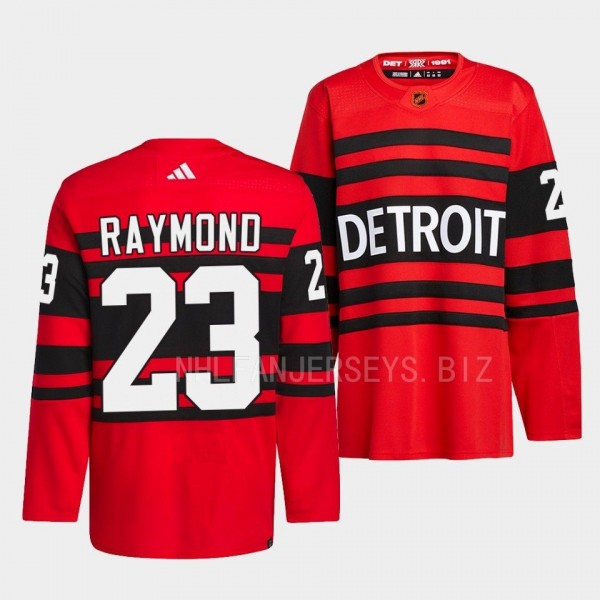 Detroit Red Wings 2022 Reverse Retro 2.0 Lucas Ray...