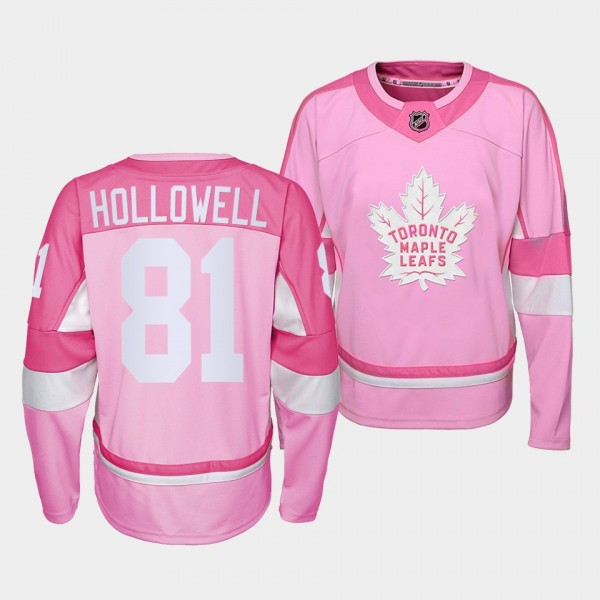 Toronto Maple Leafs Mac Hollowell Pink Hockey Figh...
