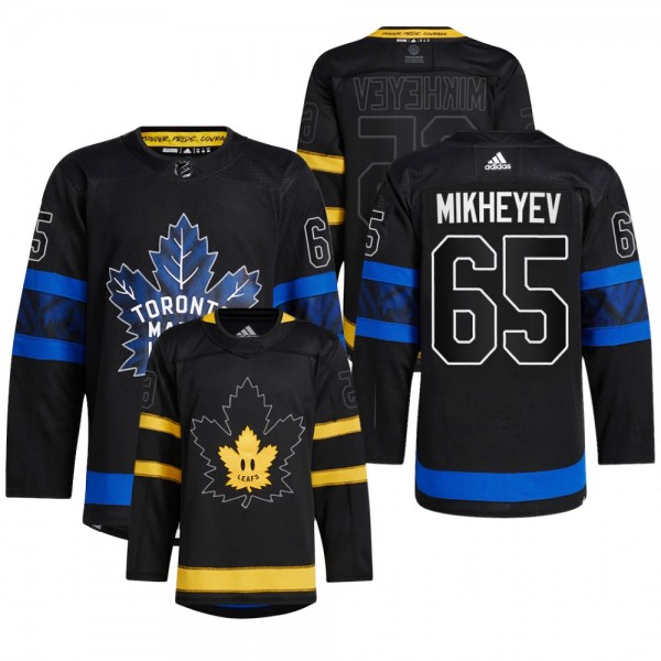 Toronto Maple Leafs 2022 Drew house Jersey Ilya Mikheyev Black #65 Authentic Alternate Uniform