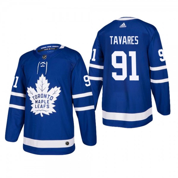 Men's Toronto Maple Leafs John Tavares #91 Home Blue Authentic Player Cheap Jersey