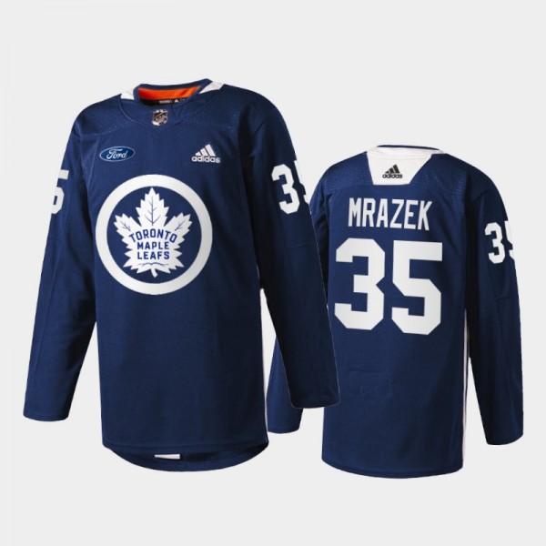 Petr Mrazek #35 Toronto Maple Leafs Primary Logo N...