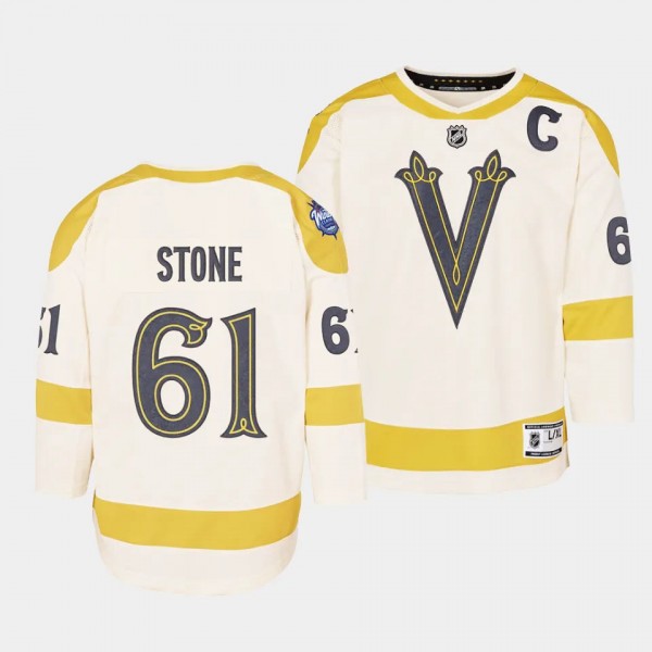 Vegas Golden Knights #61 Mark Stone 2024 NHL Winter Classic Premier Player Cream Youth Jersey
