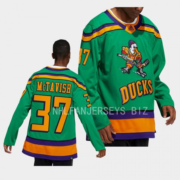 Mighty Ducks Mason McTavish Anaheim Ducks Green #37 Authentic Jersey