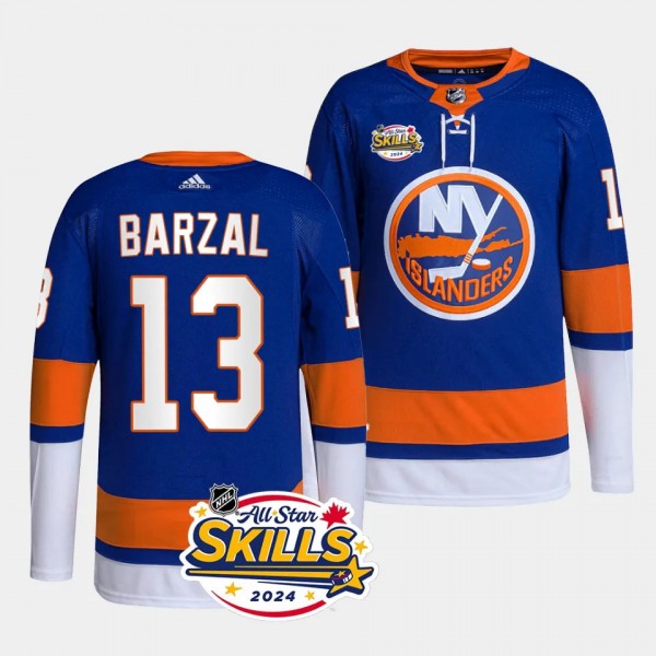 2024 NHL All-Star Skills Mathew Barzal New York Islanders Royal #13 Authentic Home Jersey