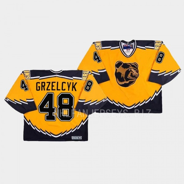 Matt Grzelcyk Boston Bruins Throwback Gold #48 Jersey Replica