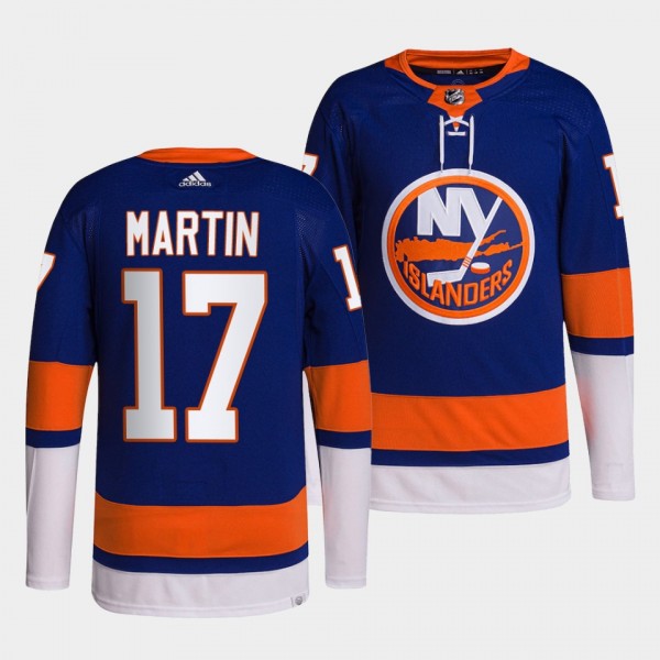 New York Islanders 2022 Home Matt Martin #17 Royal...