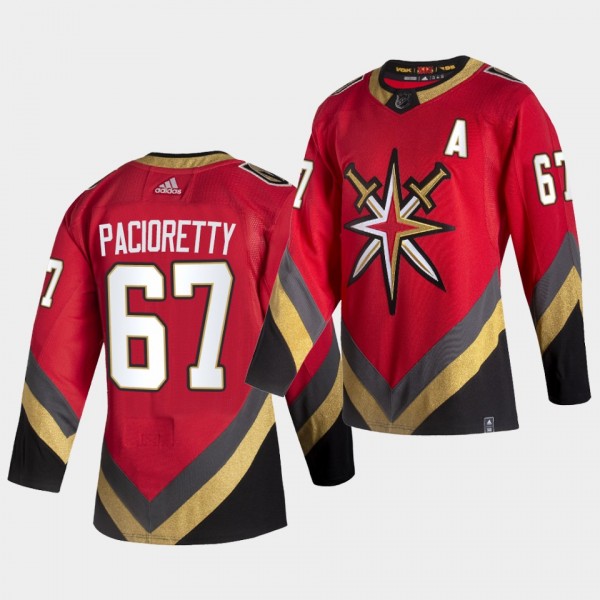 Vegas Golden Knights 2021 Reverse Retro Max Pacioretty Red Authentic Jersey