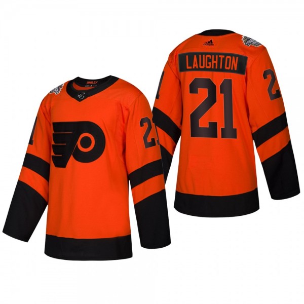 Flyers Scott Laughton #21 Orange Coors Light Authe...