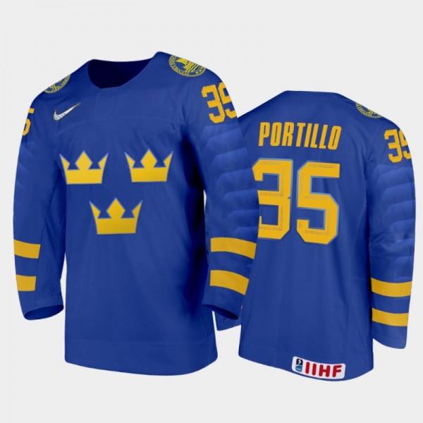 Sweden Erik Portillo #35 2020 IIHF World Junior Ic...