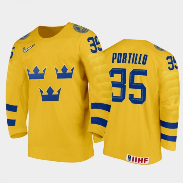 Sweden Erik Portillo #35 2020 IIHF World Junior Ic...