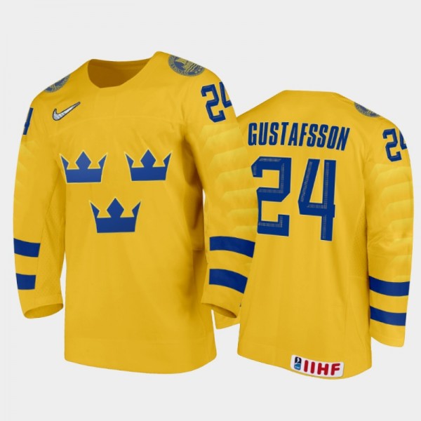 Sweden Hugo Gustafsson #24 2020 IIHF World Junior ...
