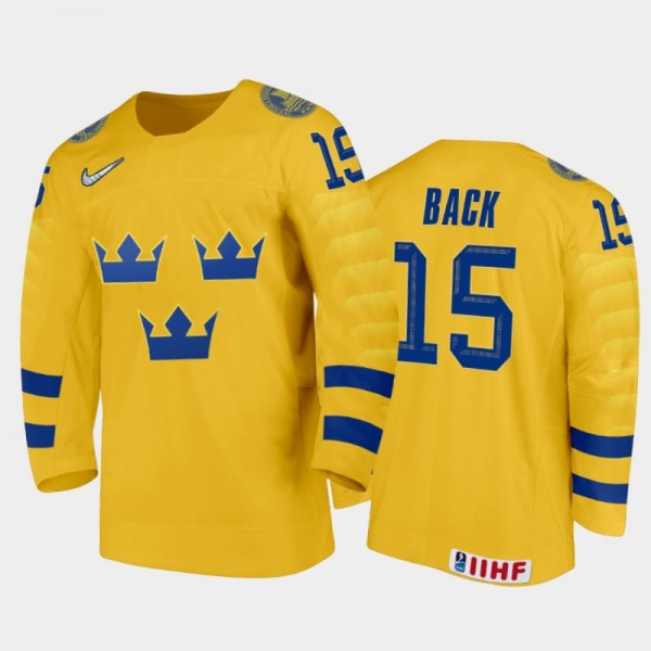 Sweden Oskar Back #15 2020 IIHF World Junior Ice H...