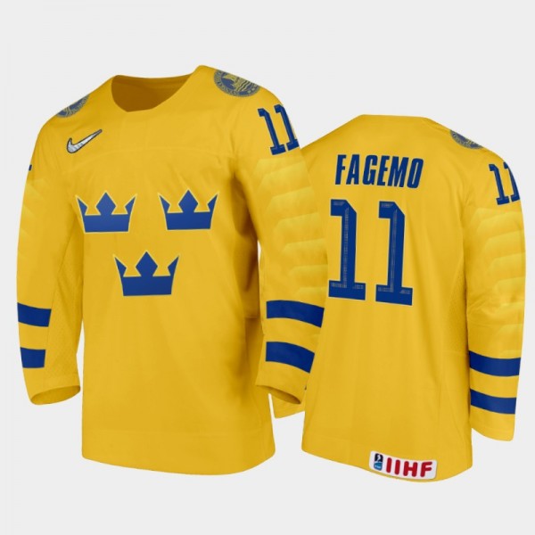 Sweden Samuel Fagemo #11 2020 IIHF World Junior Ic...
