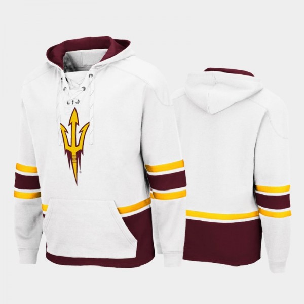 Men Arizona State Sun Devils Lace-up Pullover Whit...