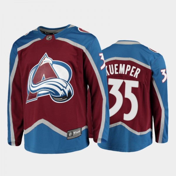 Avalanche Darcy Kuemper #35 Home 2021-22 Burgundy ...