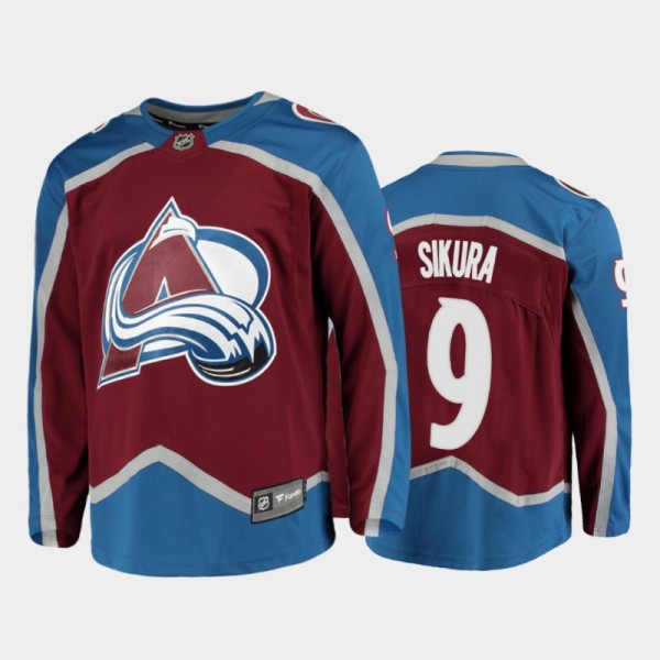 Avalanche Dylan Sikura #9 Home 2021-22 Burgundy Player Jersey
