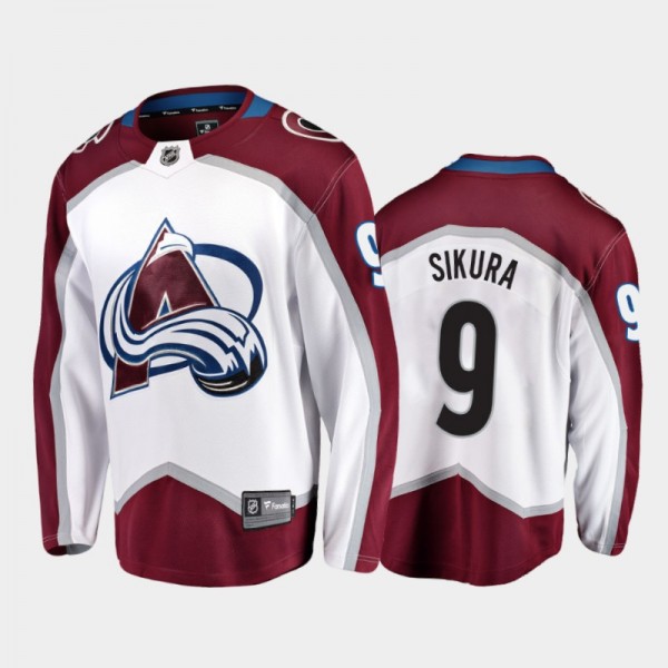 Avalanche Dylan Sikura #9 Away 2021-22 White Player Jersey