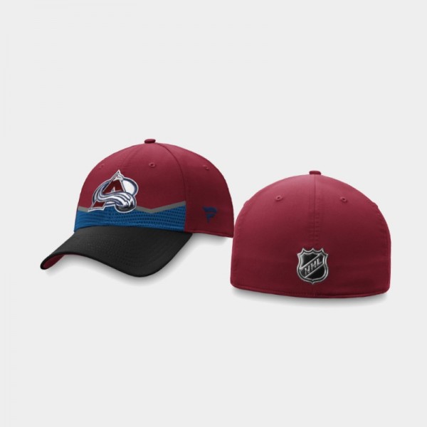 Men's Colorado Avalanche Authentic Pro Flex 2020 NHL Draft Garnet Navy Hat