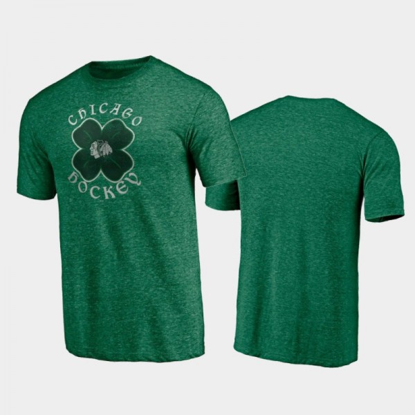 Men's Chicago Blackhawks St. Patrick's Day Celtic Kelly Green T-Shirt