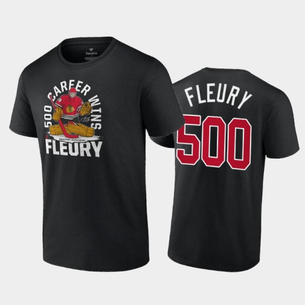 Marc-Andre Fleury 500 Career wins Blackhawks #29 B...