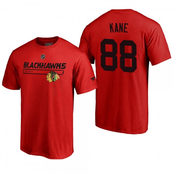 Men's Chicago Blackhawks Patrick Kane #88 Rinkside Collection Prime Authentic Pro Red T-shirt
