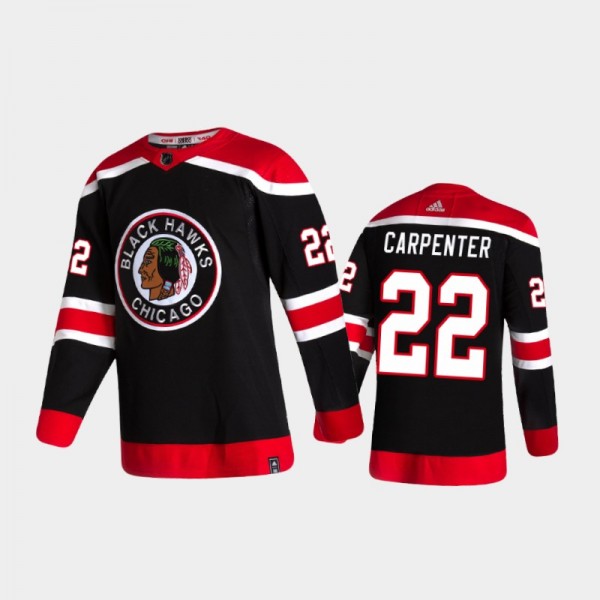 Chicago Blackhawks Ryan Carpenter #22 Reverse Retro 2020-21 Black Authentic Jersey