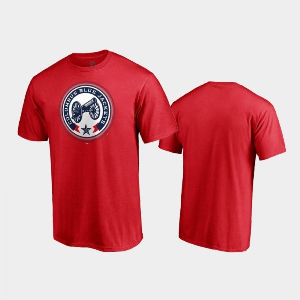 Men's Columbus Blue Jackets Special Edition Secondary Logo Red T-Shirt