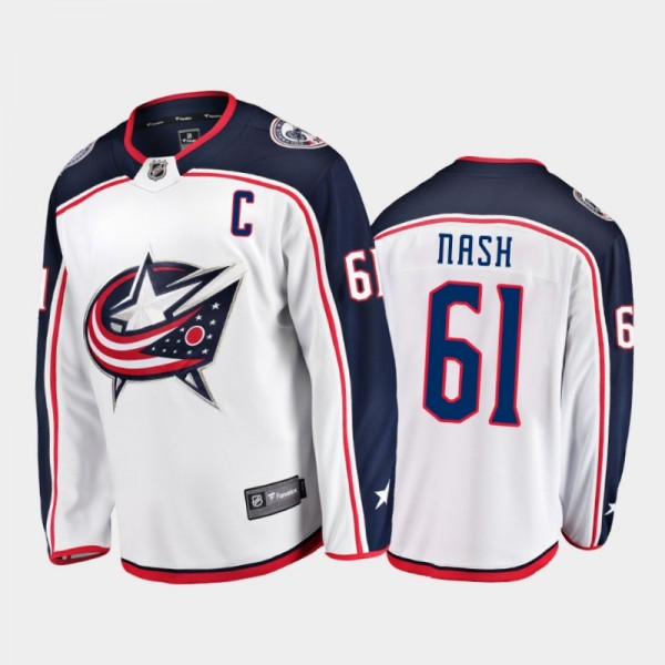 Blue Jackets Rick Nash #61 Retired Number White Commemorative Edition Jersey